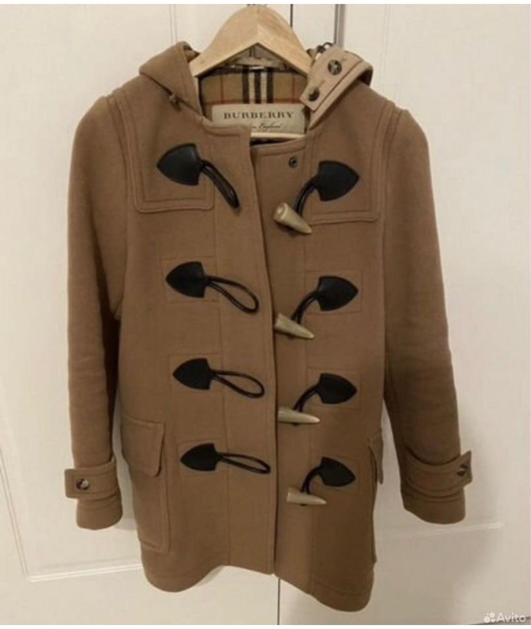 BURBERRY Коричневое шерстяное пальто, фото 3