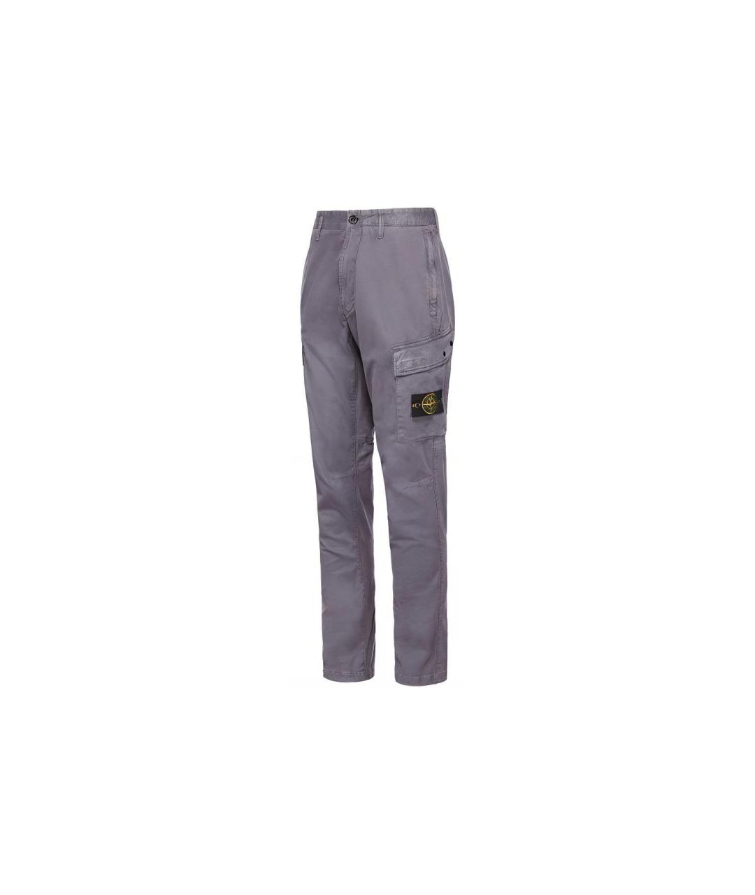 STONE ISLAND Серые повседневные брюки, фото 3