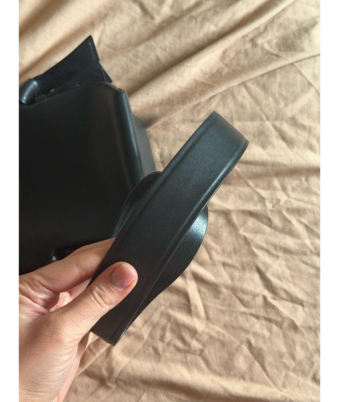 ACNE STUDIOS Черная кожаная сумка через плечо, фото 5