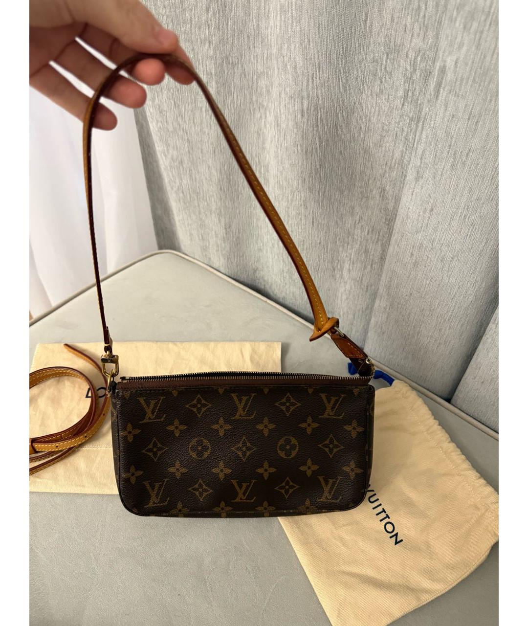 LOUIS VUITTON Коричневая сумка через плечо, фото 3