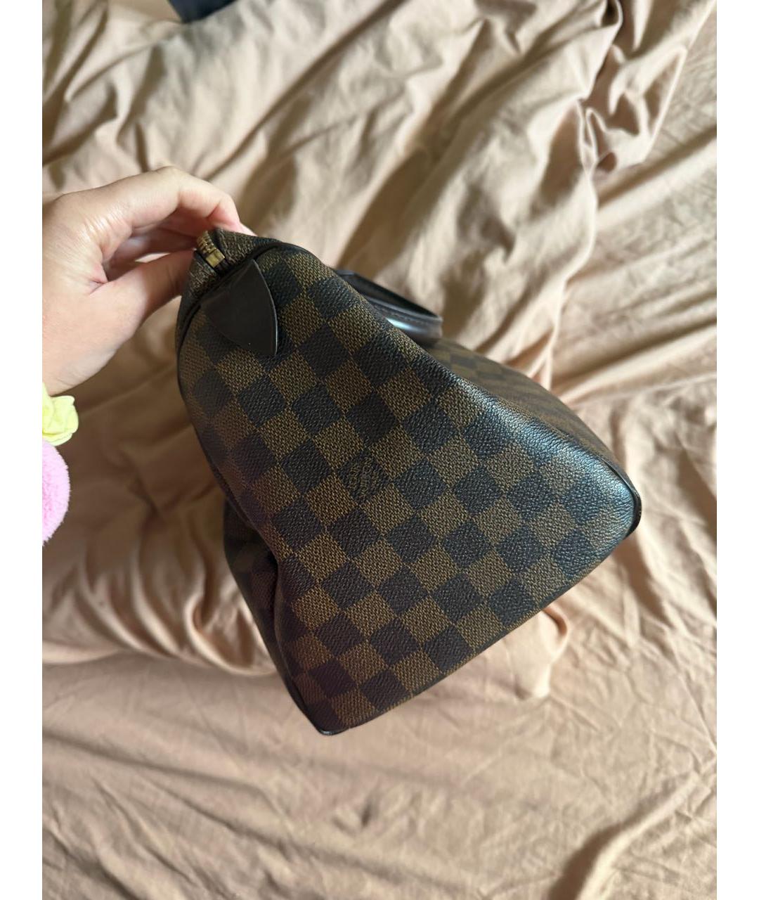LOUIS VUITTON Коричневая сумка с короткими ручками, фото 6