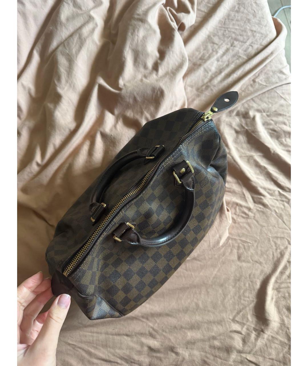 LOUIS VUITTON Коричневая сумка с короткими ручками, фото 3