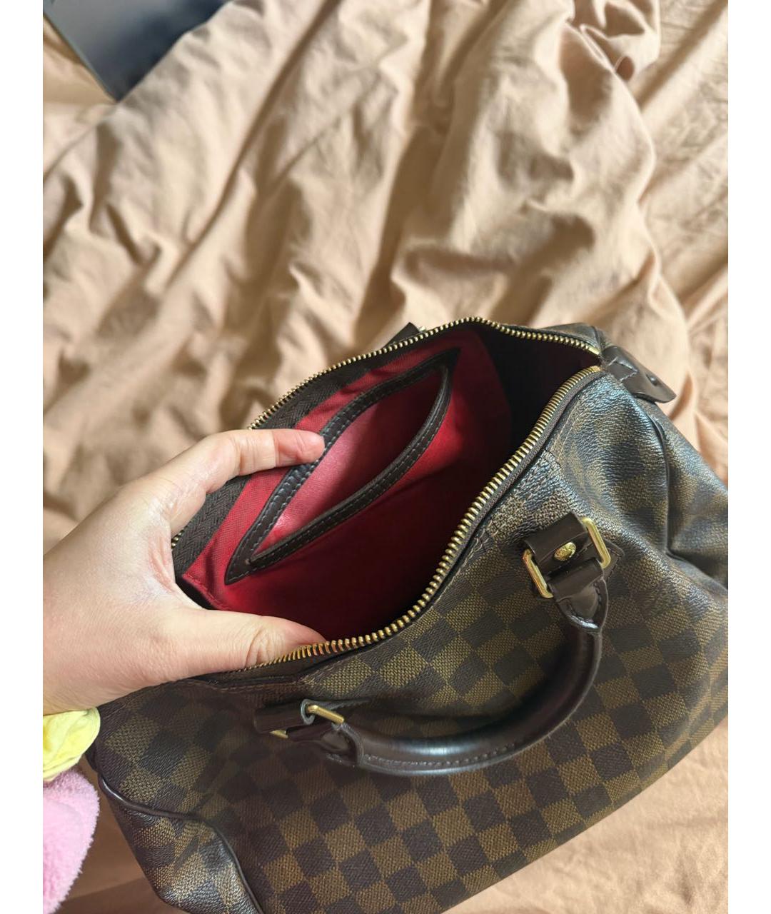 LOUIS VUITTON Коричневая сумка с короткими ручками, фото 4