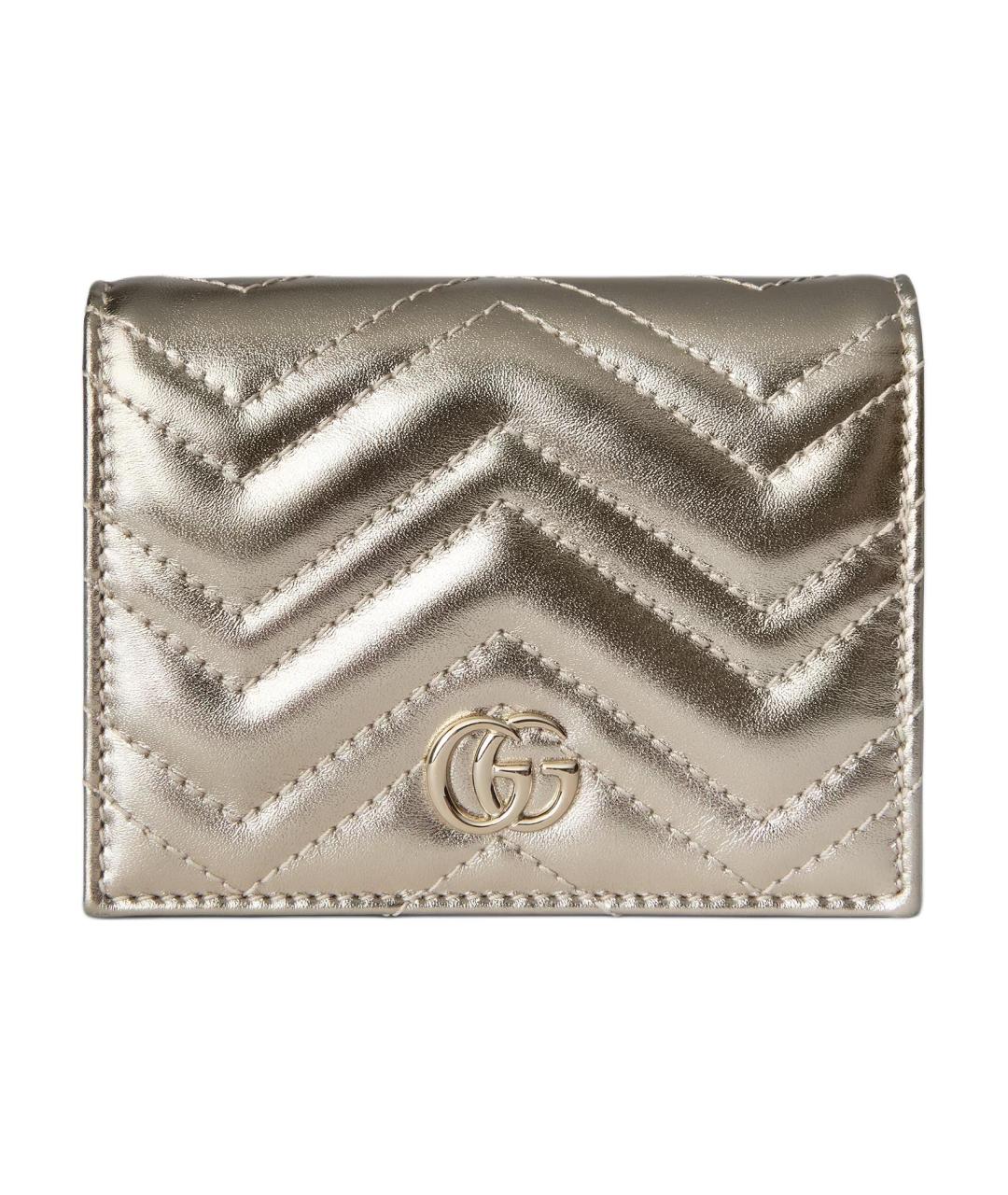 GUCCI Золотой кожаный кошелек, фото 1