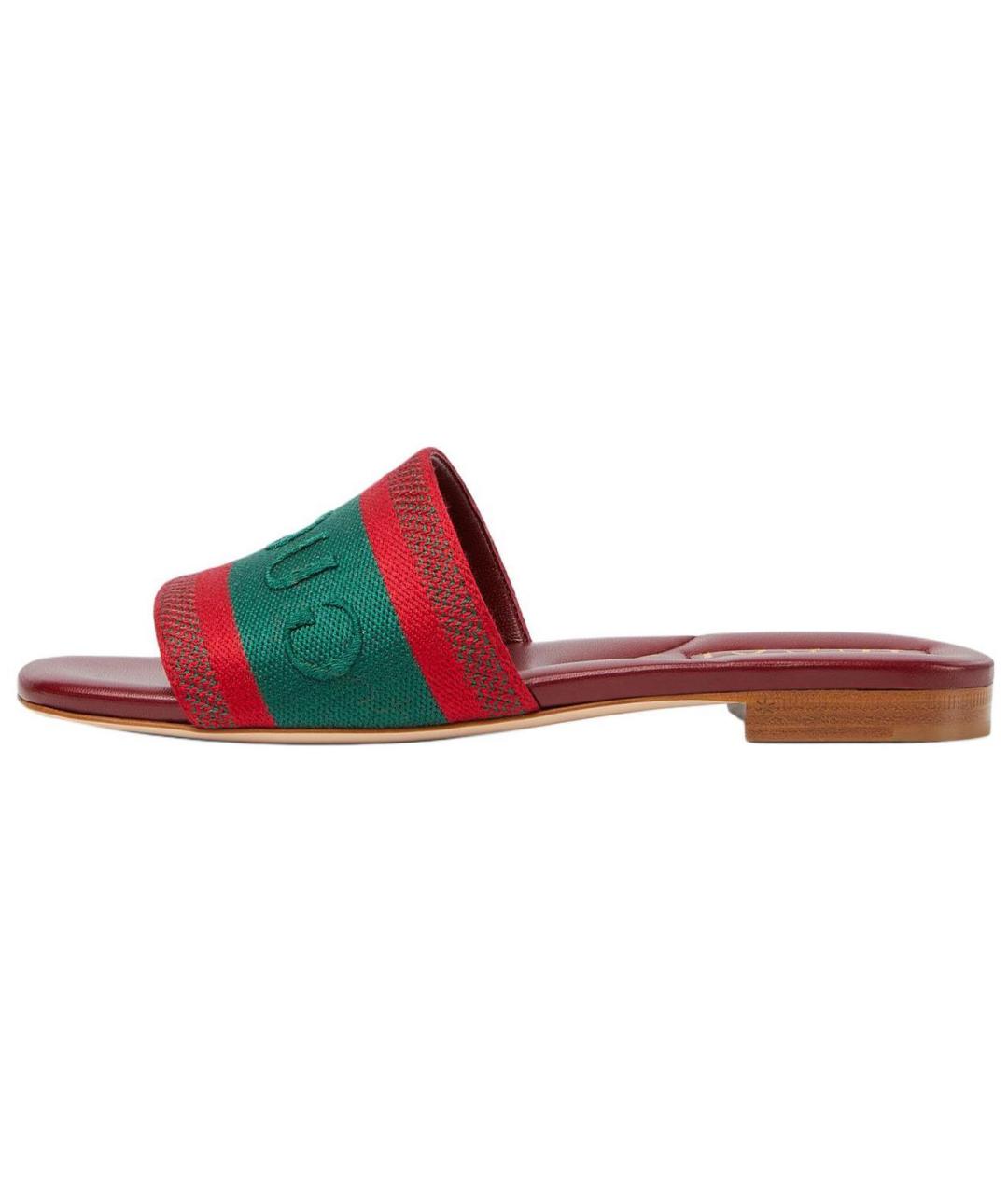 GUCCI Красные шлепанцы, фото 2