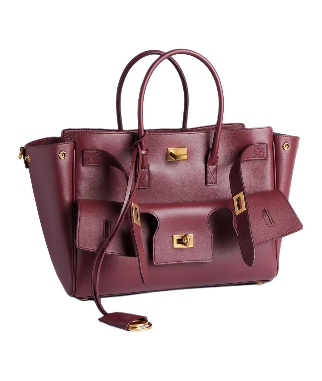 BALENCIAGA Красная кожаная сумка через плечо, фото 2