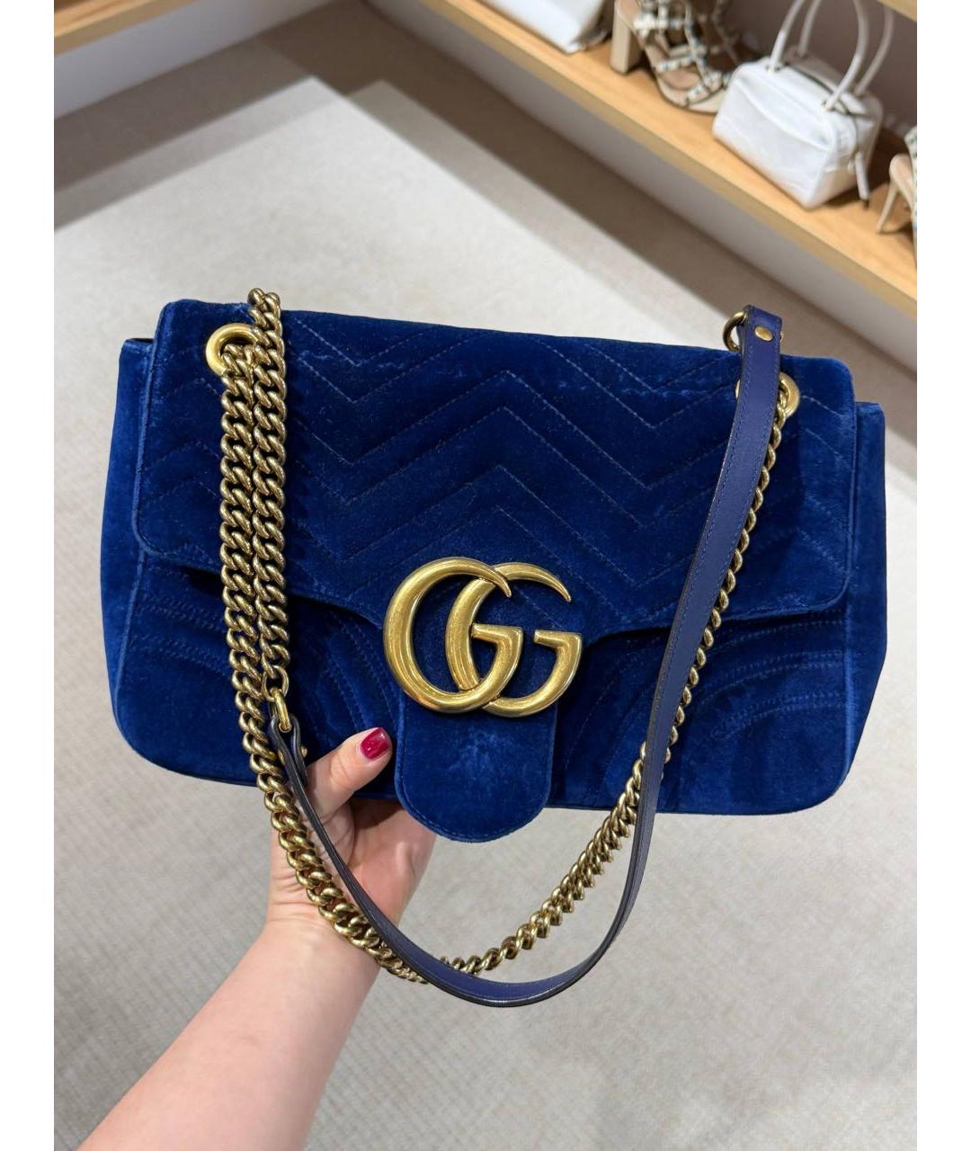 GUCCI Темно-синяя сумка через плечо, фото 2