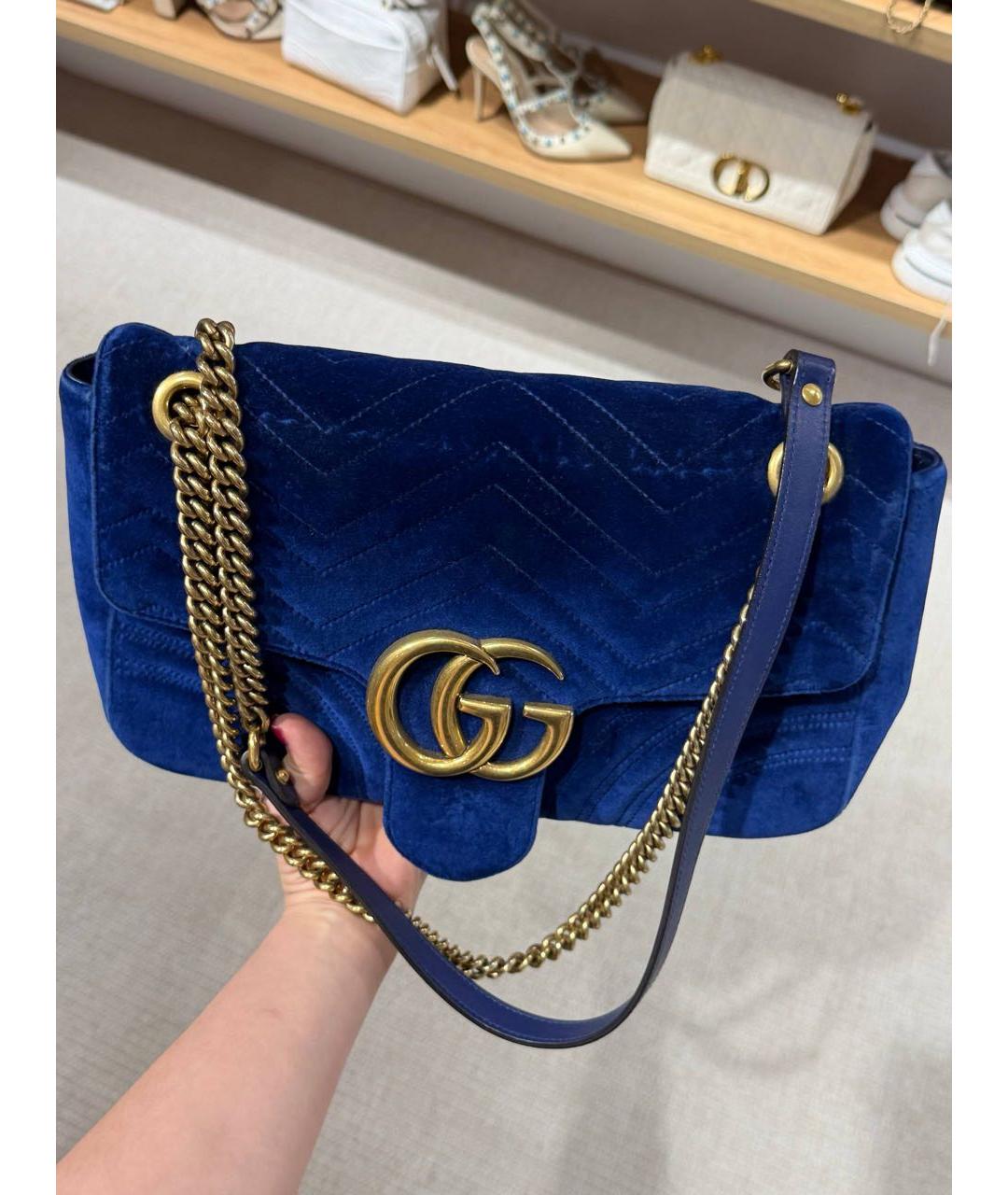 GUCCI Темно-синяя сумка через плечо, фото 3