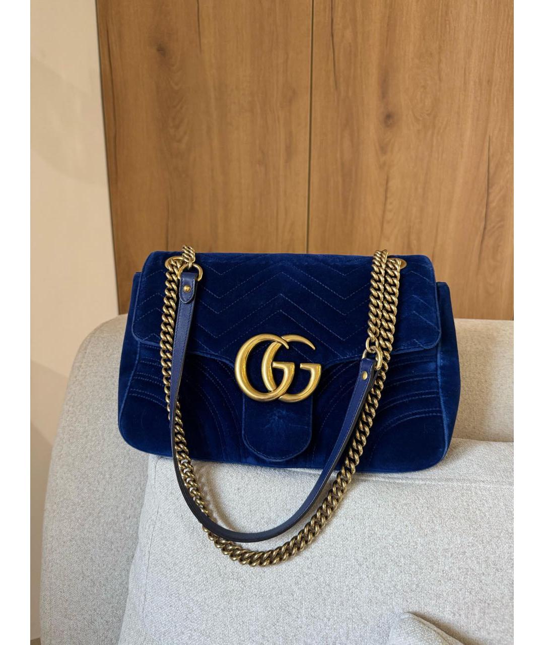 GUCCI Темно-синяя сумка через плечо, фото 5