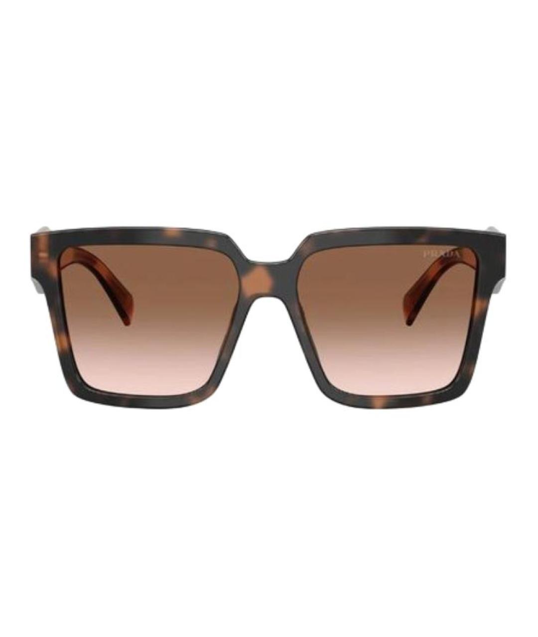 PRADA Коричневые пластиковые солнцезащитные очки, фото 1