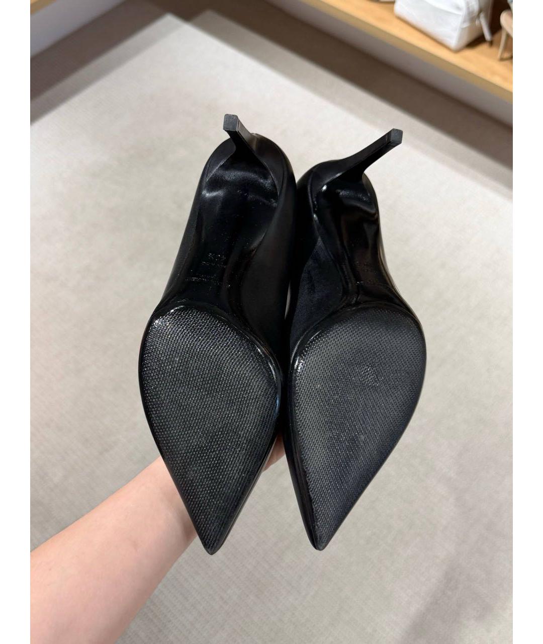SAINT LAURENT Черные кожаные туфли, фото 4
