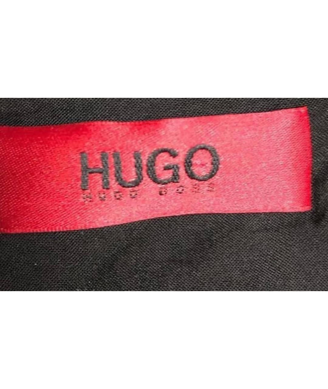HUGO Горчичное кружевное коктейльное платье, фото 3