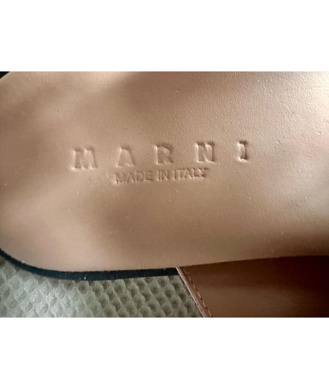 MARNI Фиолетовые сандалии из лакированной кожи, фото 6