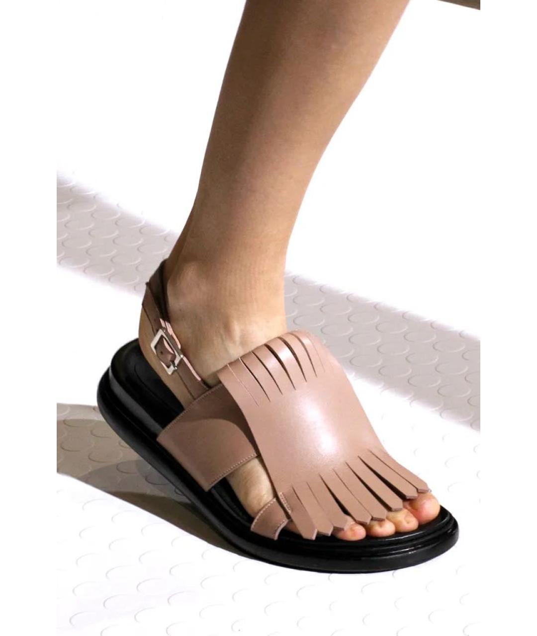MARNI Фиолетовые сандалии из лакированной кожи, фото 8