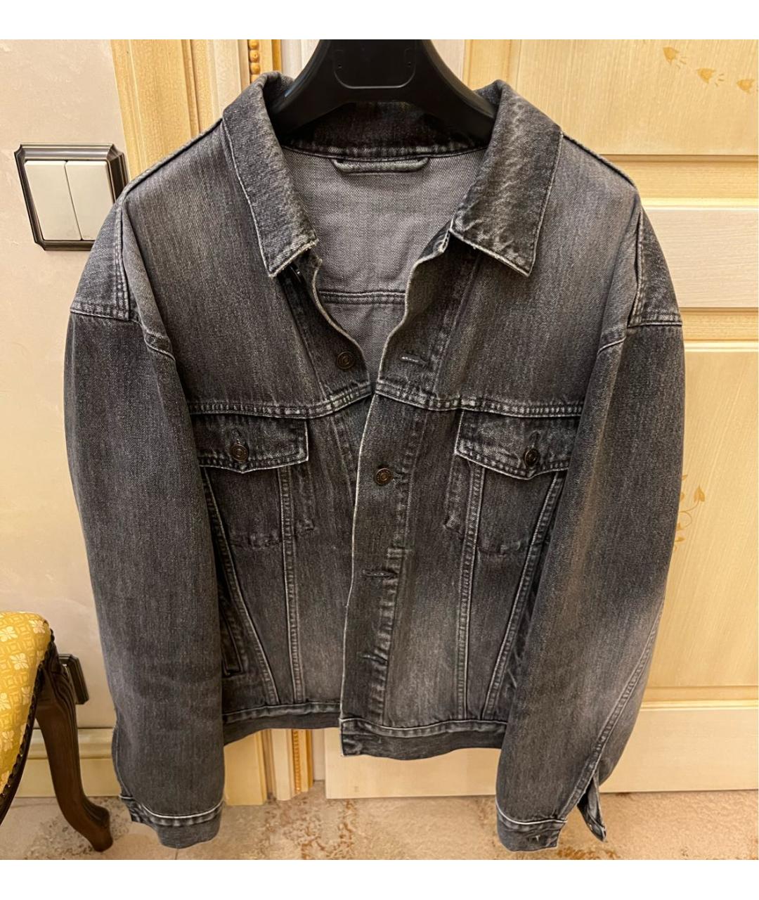 BALENCIAGA Серая деним куртка, фото 2