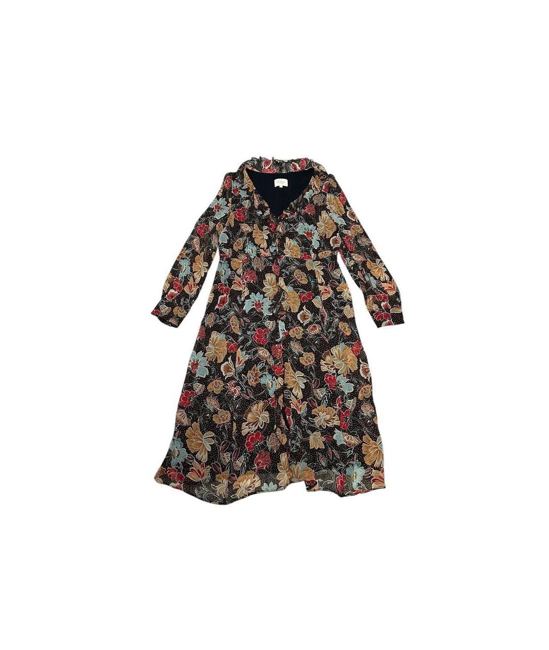 Sezane Мульти вискозное повседневное платье, фото 9