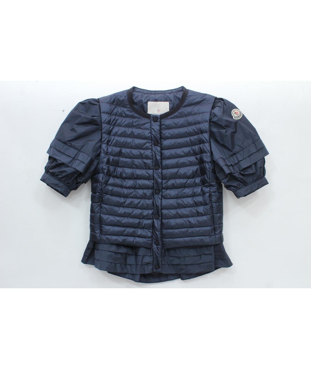 MONCLER Синяя полиамидовая куртка, фото 4