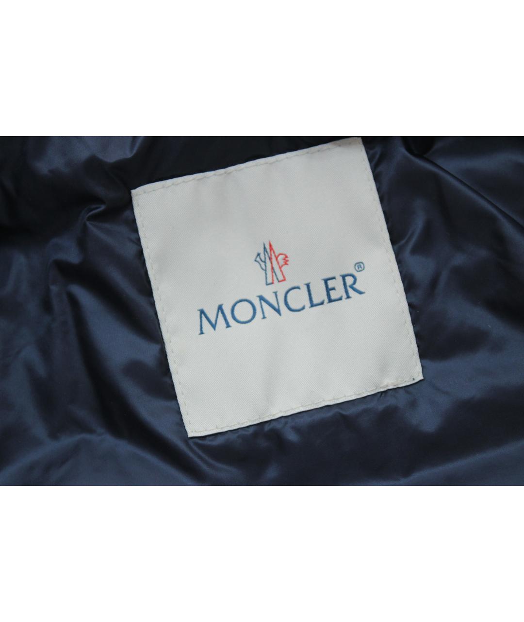 MONCLER Синяя полиамидовая куртка, фото 7