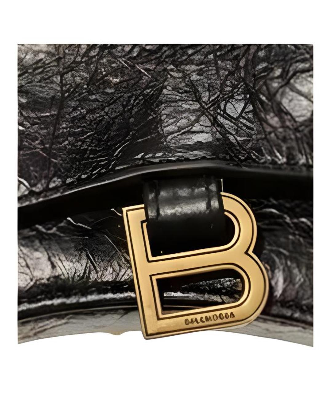 BALENCIAGA Черная кожаная сумка через плечо, фото 2