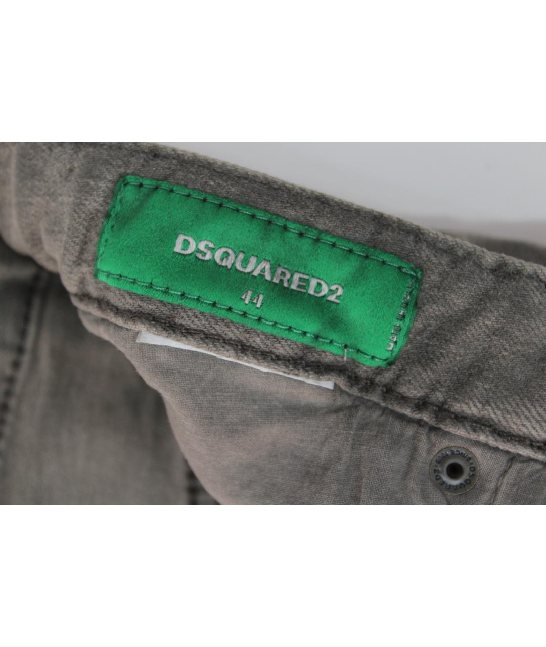 DSQUARED2 Серые хлопко-эластановые шорты, фото 5
