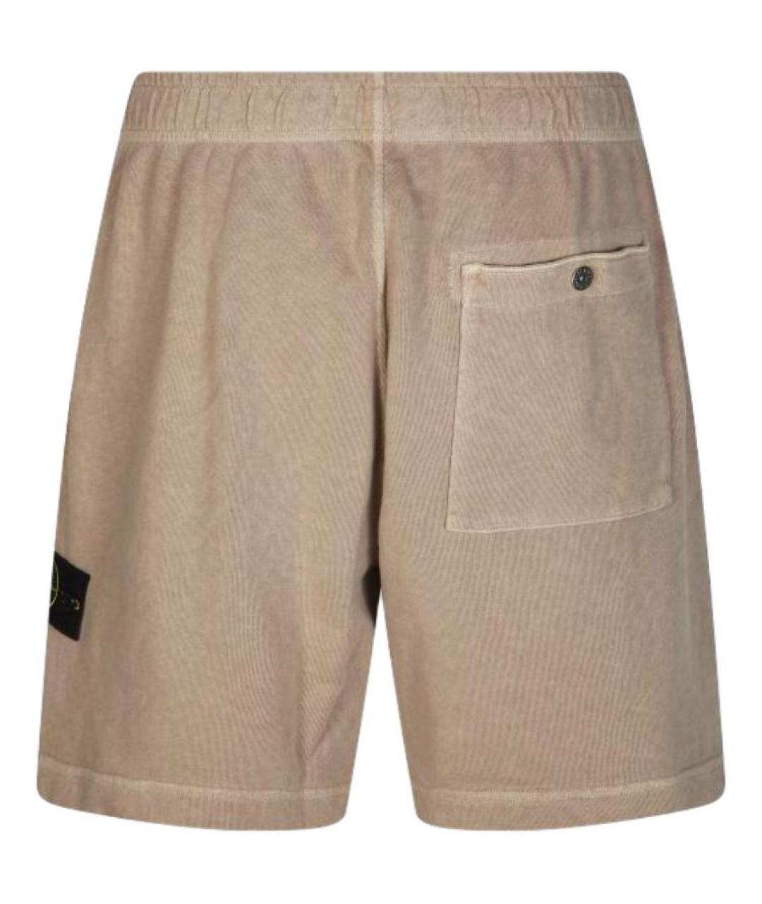 STONE ISLAND Бежевые шорты, фото 2