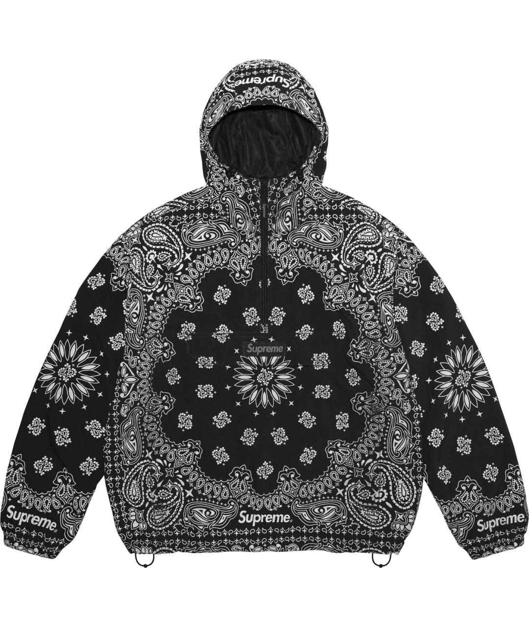SUPREME Черная синтетическая куртка, фото 2