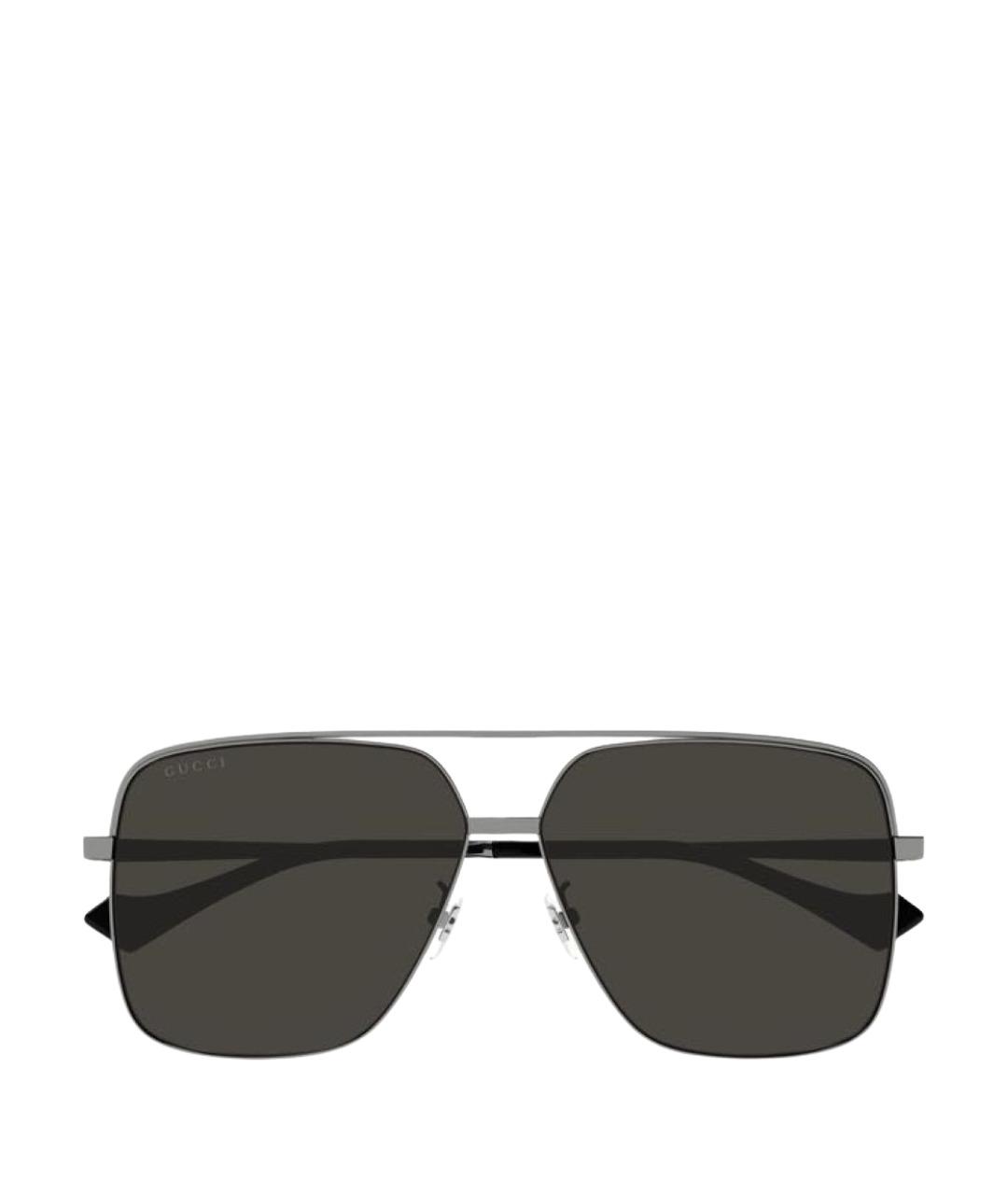 GUCCI Антрацитовые металлические солнцезащитные очки, фото 1