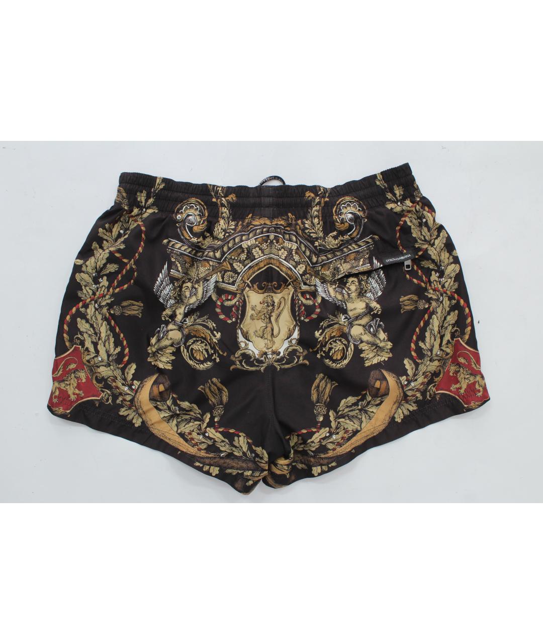DOLCE&GABBANA Мульти полиэстеровые шорты, фото 4