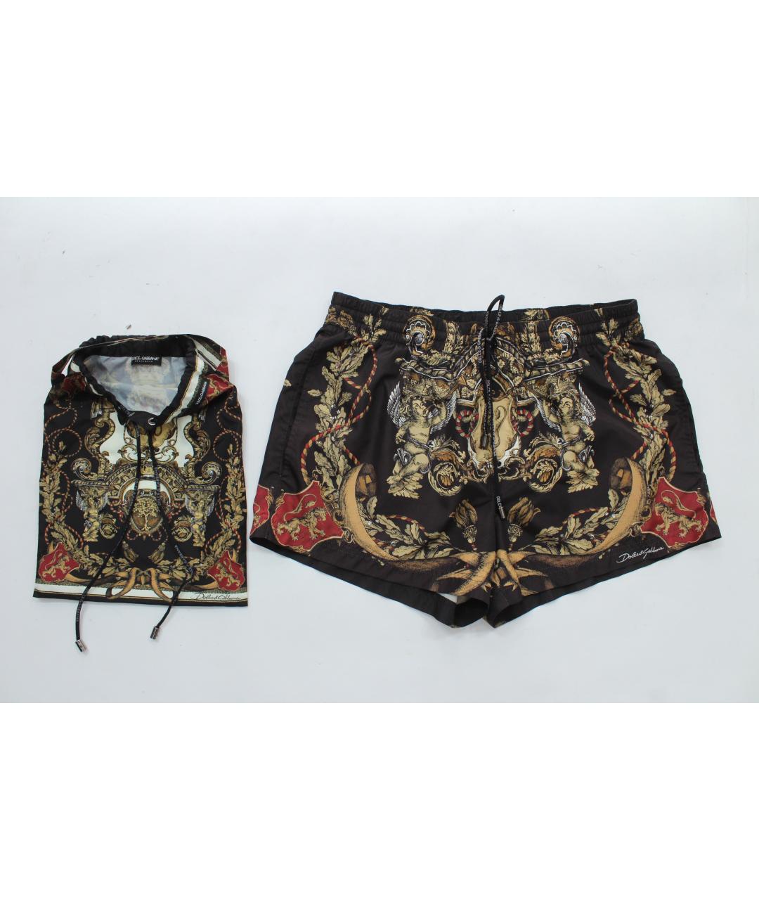 DOLCE&GABBANA Мульти полиэстеровые шорты, фото 2