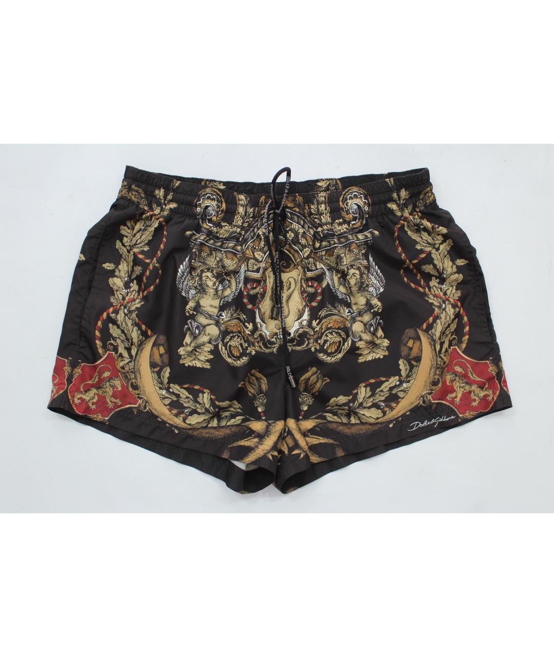 DOLCE&GABBANA Мульти полиэстеровые шорты, фото 9