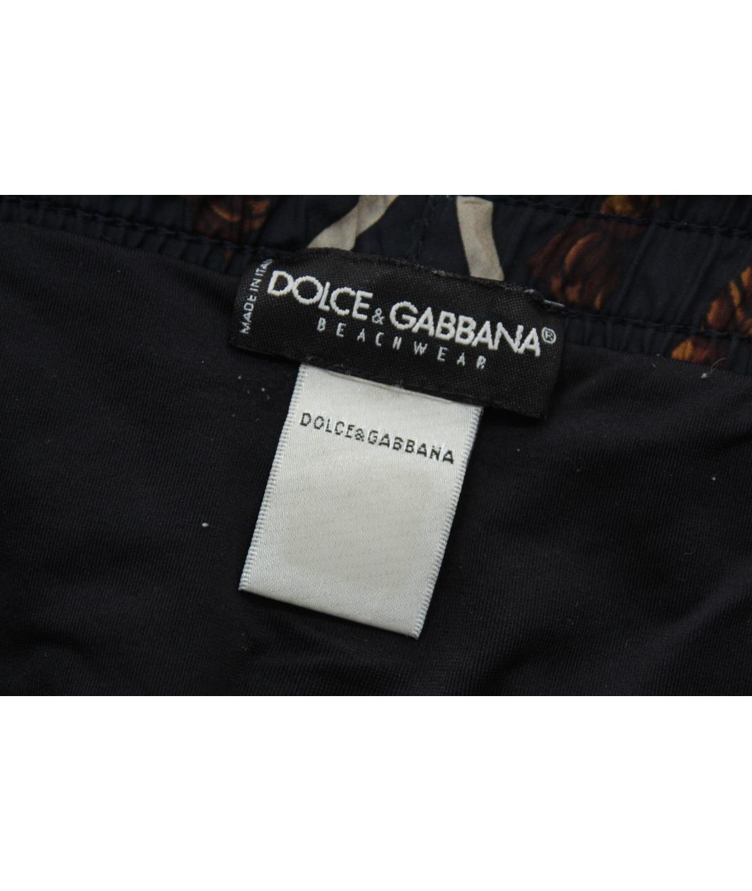 DOLCE&GABBANA Мульти полиэстеровые шорты, фото 5