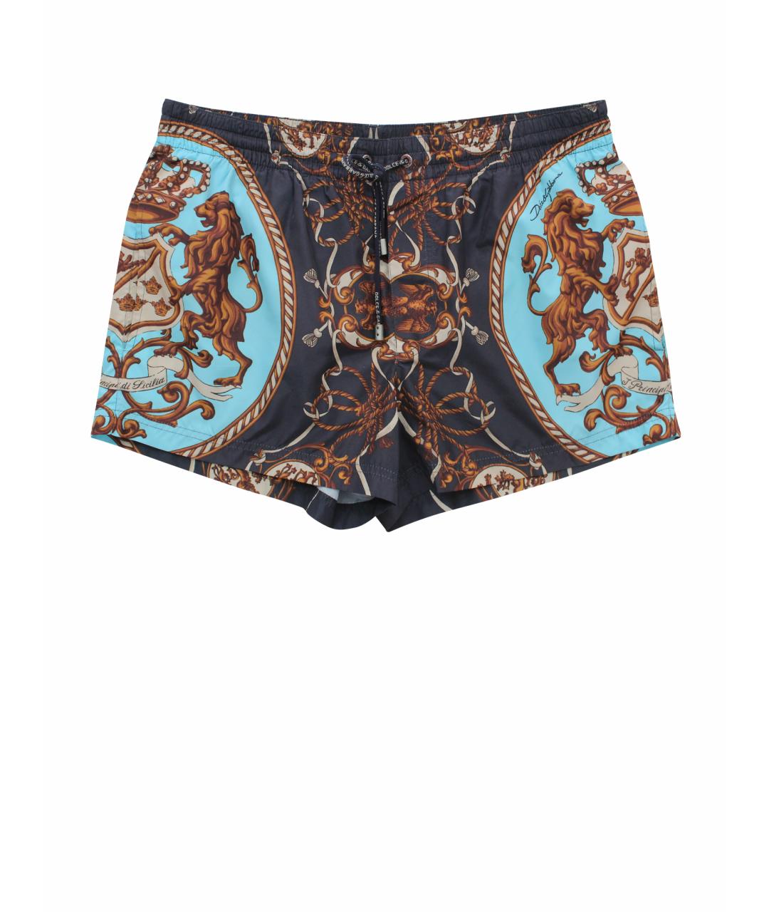 DOLCE&GABBANA Мульти полиэстеровые шорты, фото 1