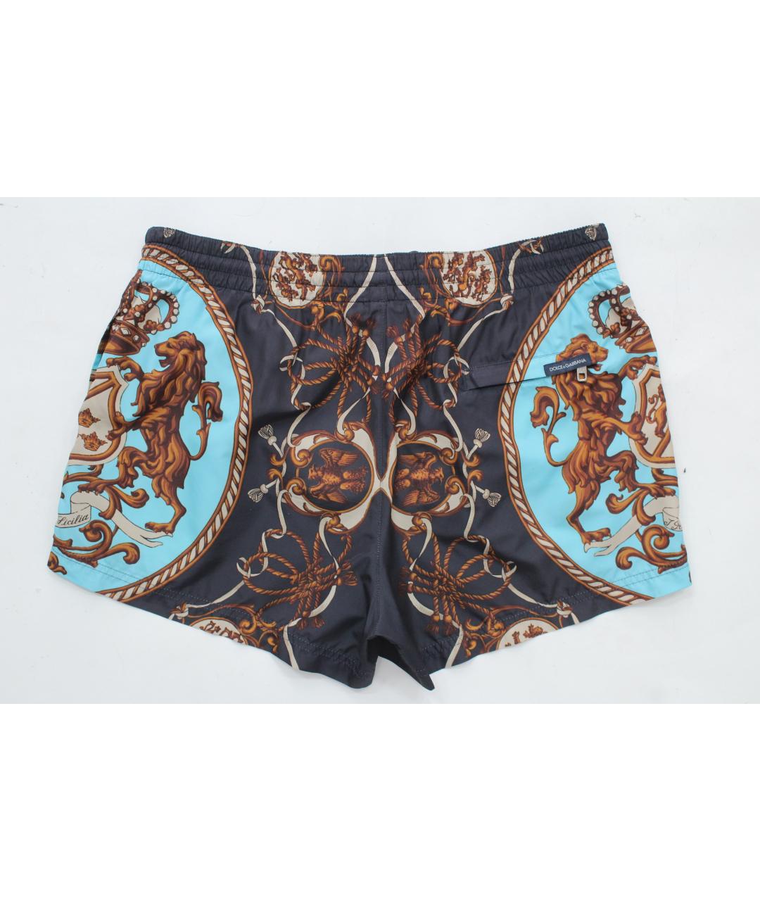 DOLCE&GABBANA Мульти полиэстеровые шорты, фото 3