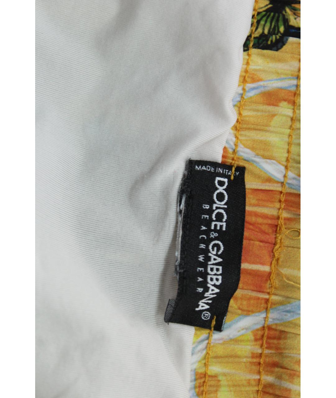 DOLCE&GABBANA Мульти полиэстеровые шорты, фото 5