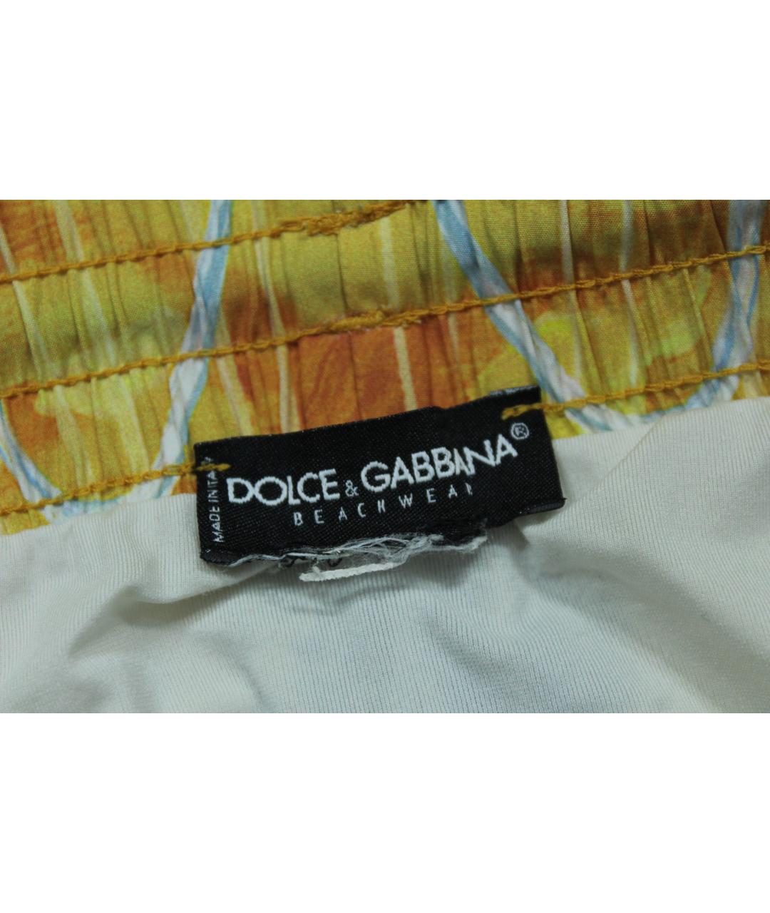 DOLCE&GABBANA Мульти полиэстеровые шорты, фото 6