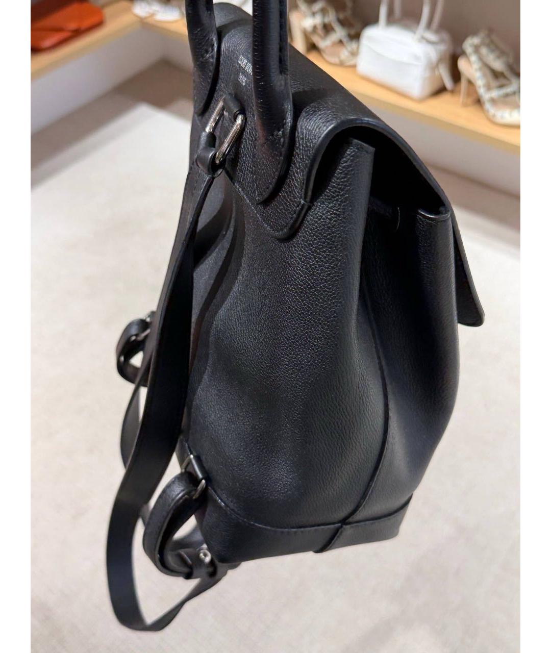 LOUIS VUITTON Черный кожаный рюкзак, фото 3