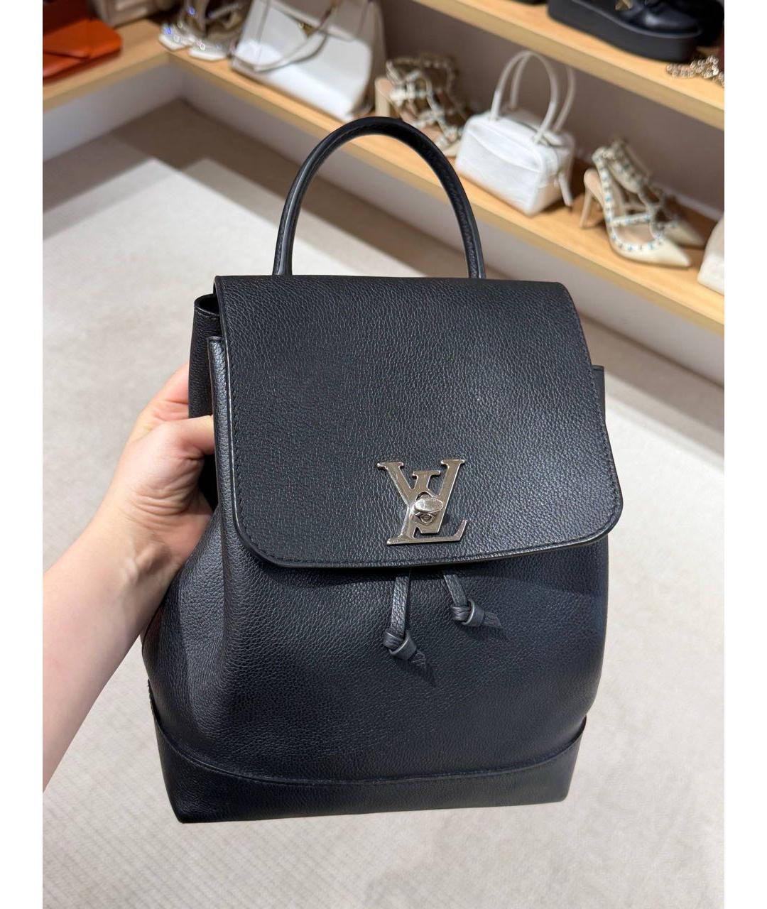 LOUIS VUITTON Черный кожаный рюкзак, фото 5