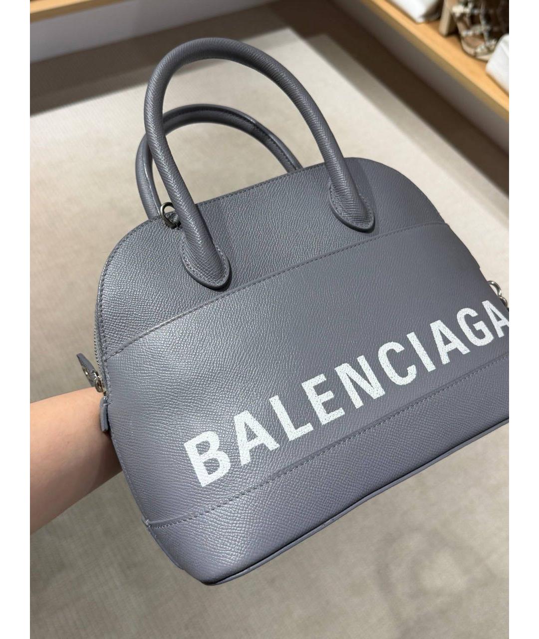 BALENCIAGA Кожаная сумка с короткими ручками, фото 4