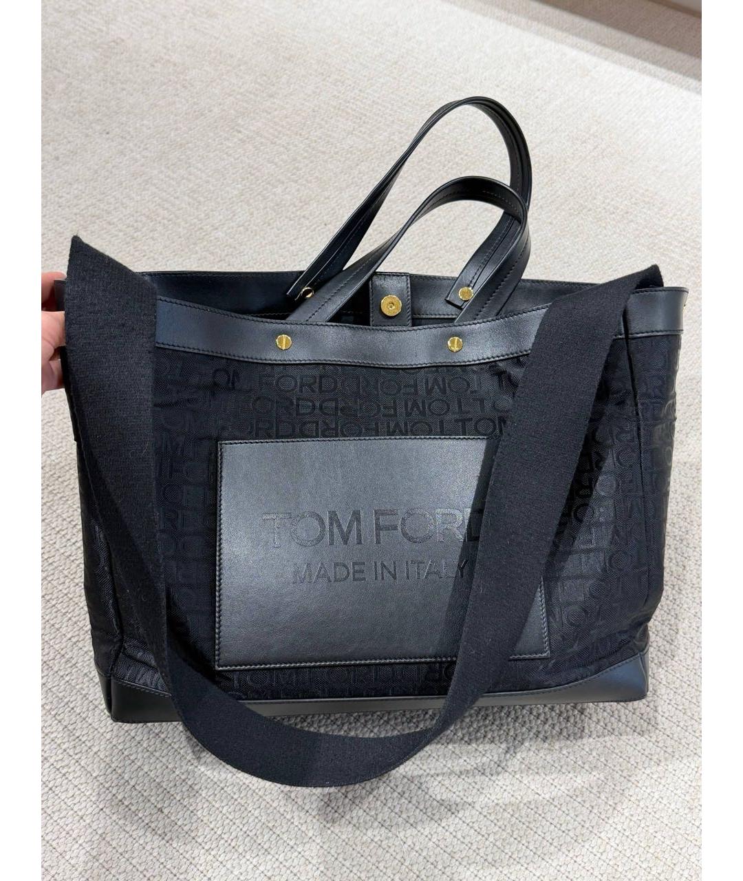 TOM FORD Черная сумка тоут, фото 5