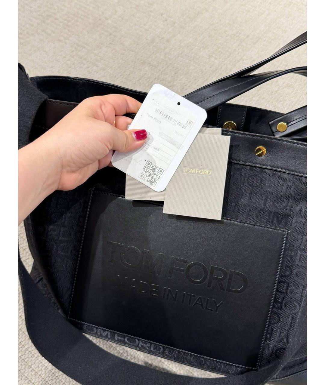 TOM FORD Черная сумка тоут, фото 2