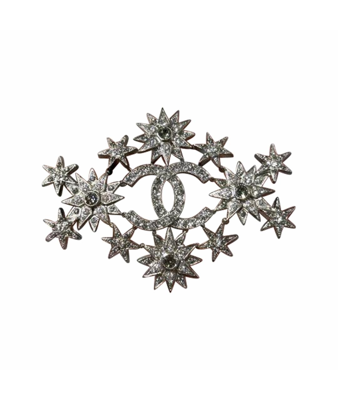 CHANEL Серебряная металлическая булавка / брошь, фото 1