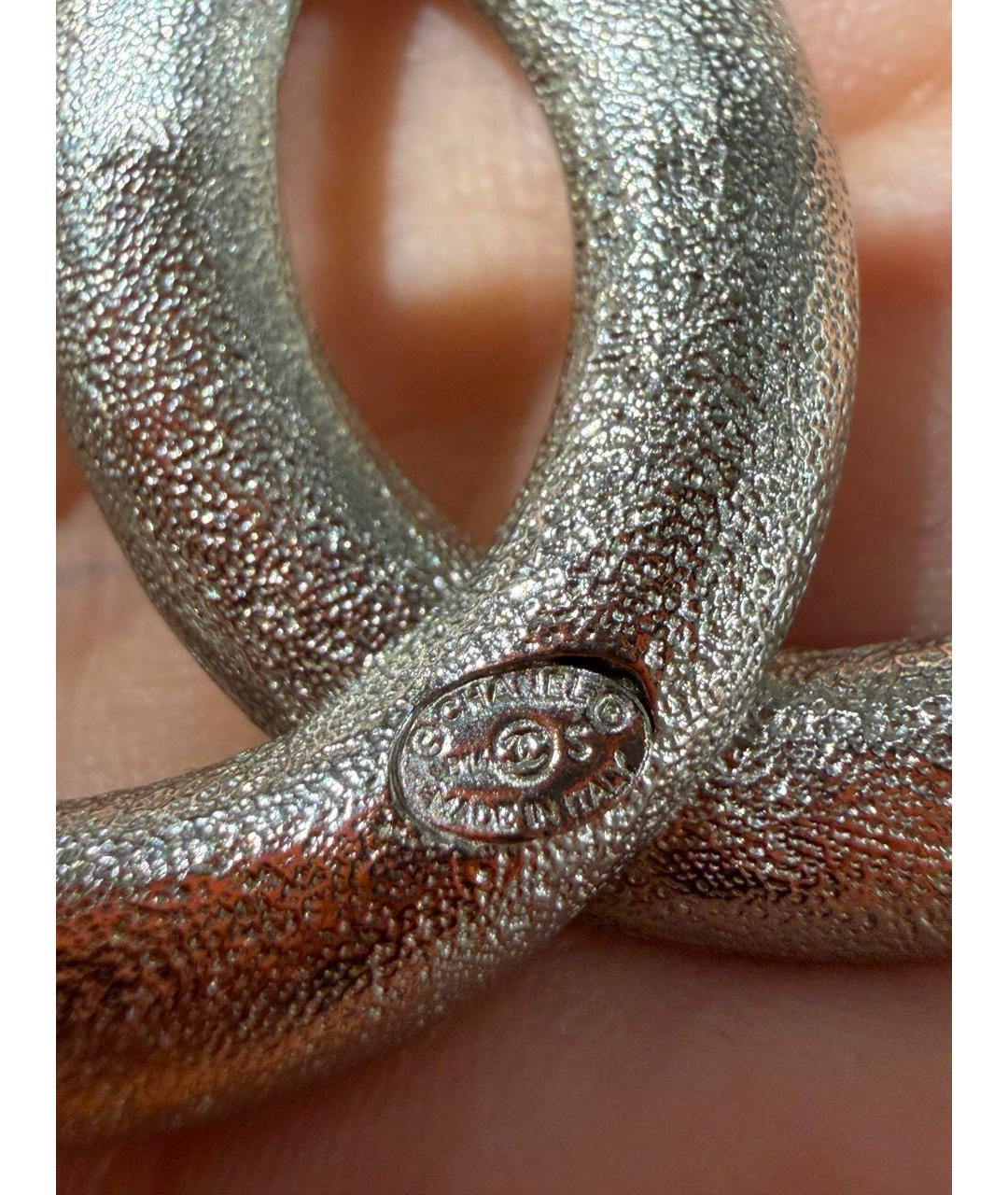 CHANEL Серебряная металлическая булавка / брошь, фото 6