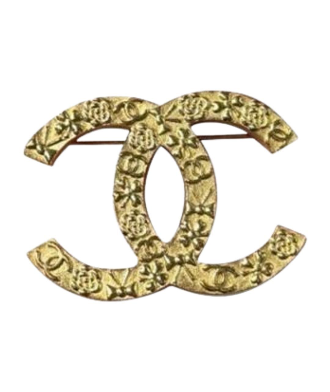 CHANEL Золотая металлическая булавка / брошь, фото 1