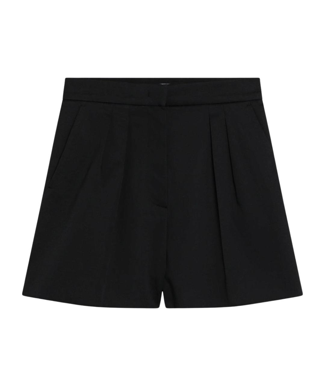MAX MARA Черные хлопковые шорты, фото 1