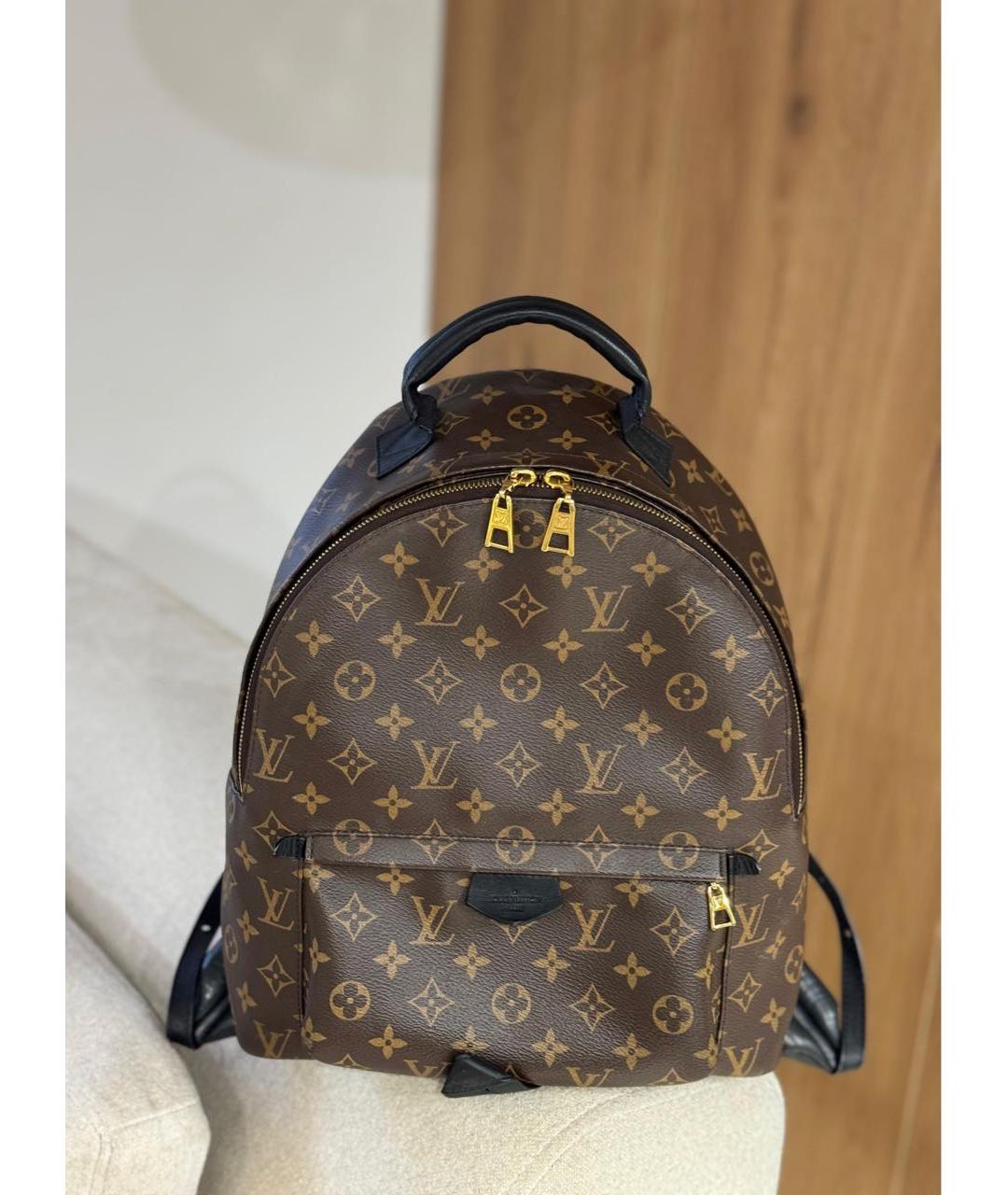 LOUIS VUITTON Коричневый кожаный рюкзак, фото 7
