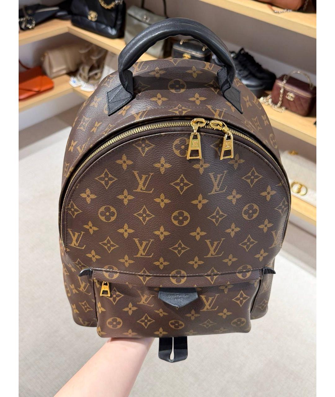 LOUIS VUITTON Коричневый кожаный рюкзак, фото 2
