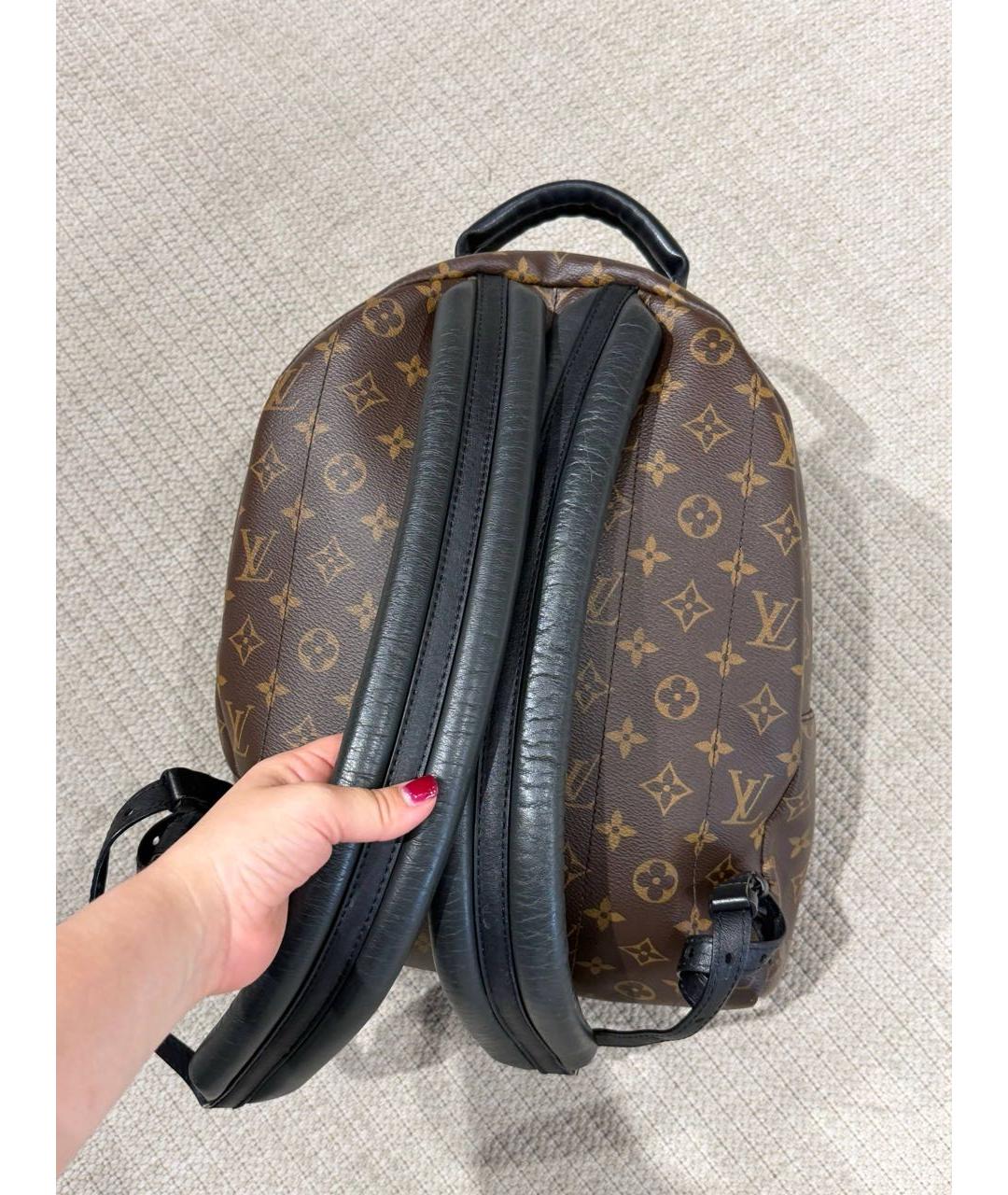 LOUIS VUITTON Коричневый кожаный рюкзак, фото 4