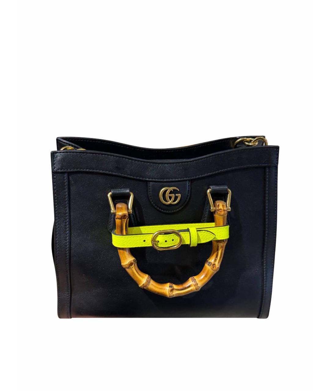 GUCCI Черная кожаная сумка через плечо, фото 1