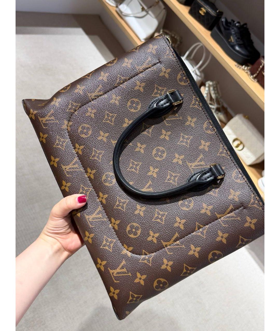 LOUIS VUITTON Коричневая сумка тоут, фото 4