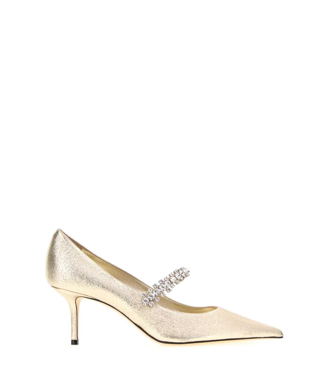 JIMMY CHOO Золотые кожаные туфли, фото 1
